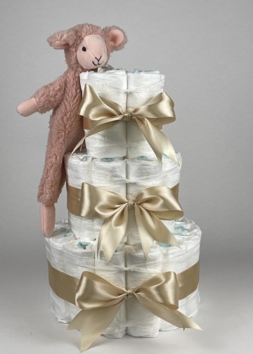 Chouette chouetet luiertaart happy horse tuttle lamb lotus peach   beige