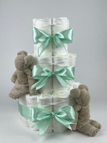 Chouette chouette luiertaart beren cream   groen