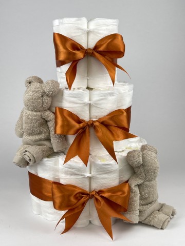 Chouette chouette luiertaart beren cream   koper