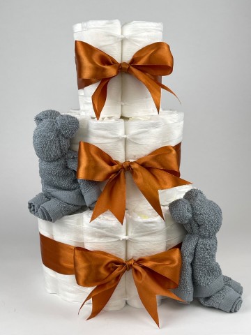 Chouette chouette luiertaart beren grey blue  koper