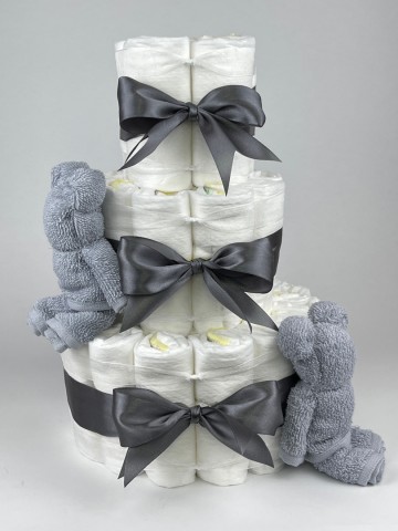 Chouette chouette luiertaart beren grijs   donker grijs