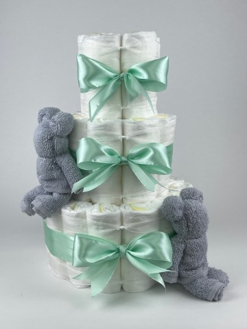 Chouette chouette luiertaart beren grijs   groen