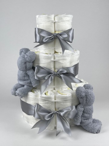 Chouette chouette luiertaart beren grijs