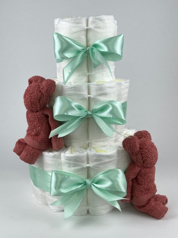 Chouette chouette luiertaart beren koper   groen