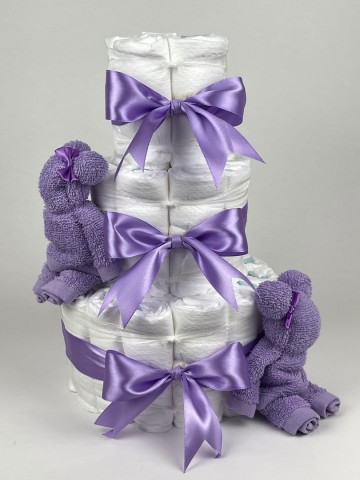 Chouette chouette luiertaart beren lavendel   paars