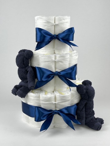 Chouette chouette luiertaart beren navy   donker blauw