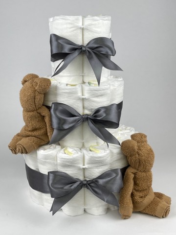 Chouette chouette luiertaart beren sand   donker grijs