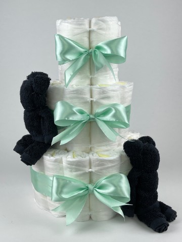 Chouette chouette luiertaart beren zwart   groen