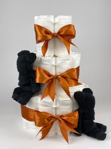 Chouette chouette luiertaart beren zwart   koper