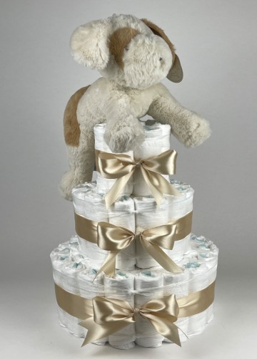 Chouette chouette luiertaart bunnies by the bay hond beige