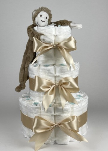 Chouette chouette luiertaart happy horse tuttle aap mickey clay   beige