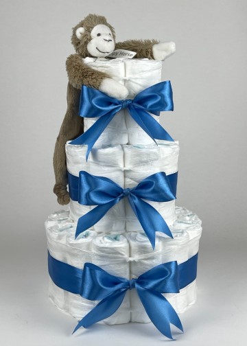 Chouette chouette luiertaart happy horse tuttle aap mickey clay   diep blauw