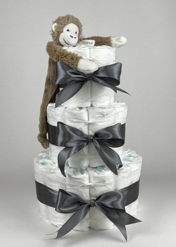 Chouette chouette luiertaart happy horse tuttle aap mickey clay   donker grijs