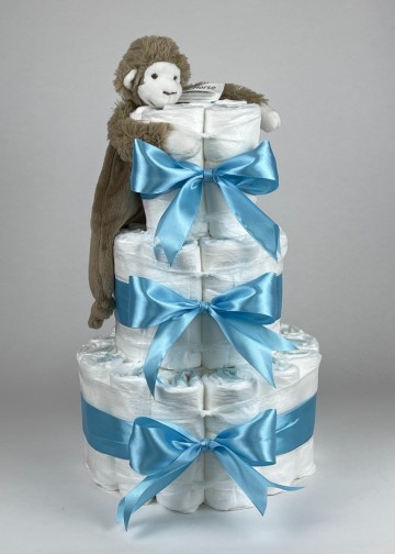 Chouette chouette luiertaart happy horse tuttle aap mickey clay   hemels blauw