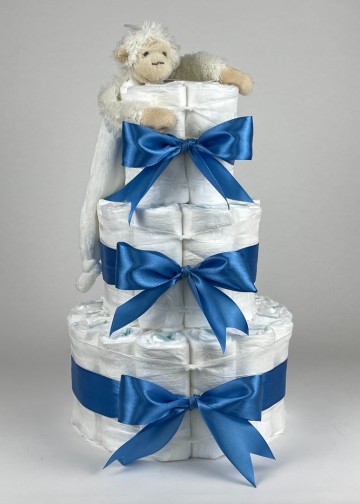 Chouette chouette luiertaart happy horse tuttle aap mickey ivory   diep blauw