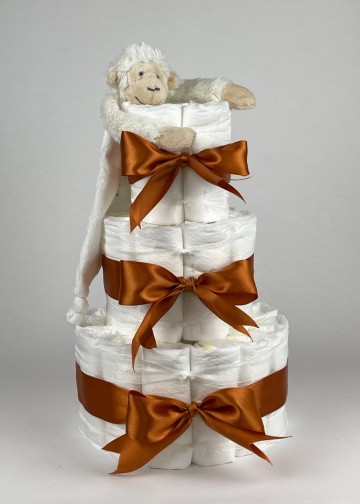 Chouette chouette luiertaart happy horse tuttle aap mickey ivory   koper