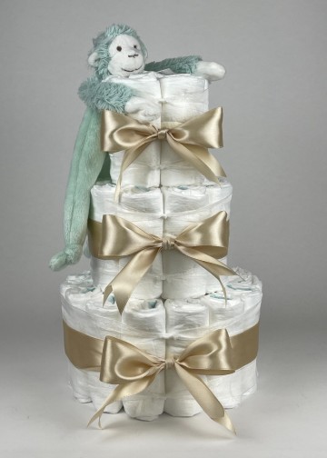 Chouette chouette luiertaart happy horse tuttle aap mickey lagoon   beige