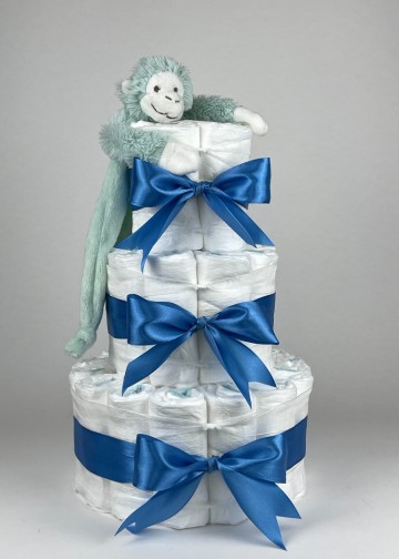 Chouette chouette luiertaart happy horse tuttle aap mickey lagoon   diep blauw