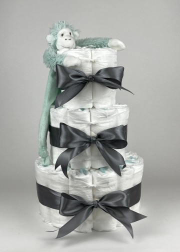 Chouette chouette luiertaart happy horse tuttle aap mickey lagoon   donker grijs