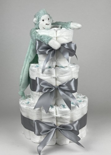 Chouette chouette luiertaart happy horse tuttle aap mickey lagoon   grijs