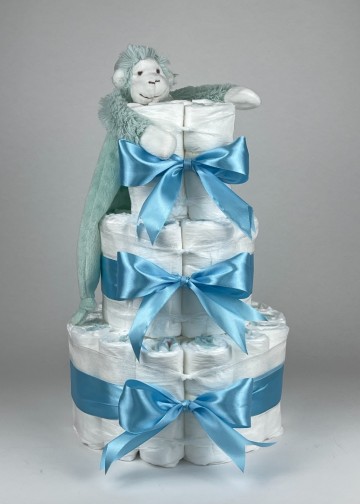 Chouette chouette luiertaart happy horse tuttle aap mickey lagoon   hemels blauw