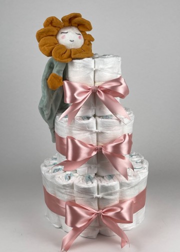 Chouette chouette luiertaart happy horse tuttle fleur donker poeder roze