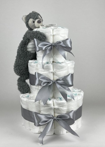 Chouette chouette luiertaart happy horse tuttle happy raccoon grijs