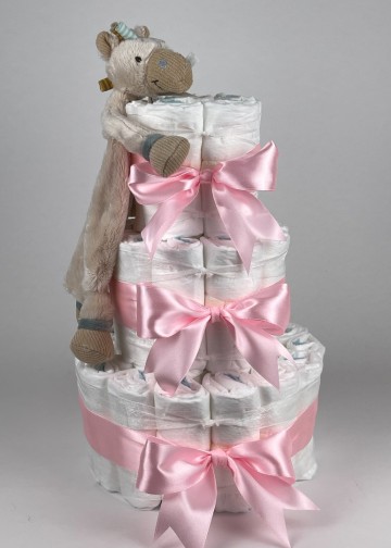 Chouette chouette luiertaart happy horse tuttle horse bright roze