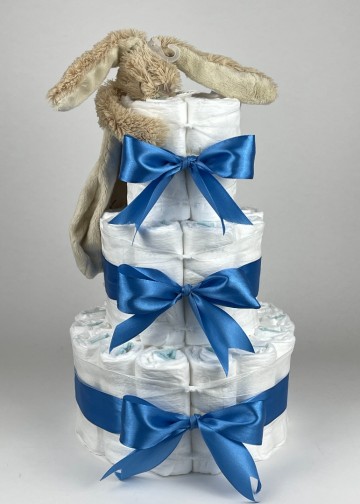 Chouette chouette luiertaart happy horse tuttle konijn richie beige   diep blauw