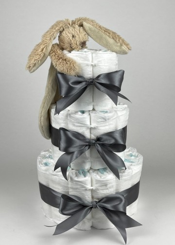 Chouette chouette luiertaart happy horse tuttle konijn richie beige   donker grijs