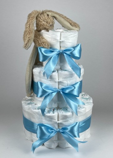 Chouette chouette luiertaart happy horse tuttle konijn richie beige   hemels blauw