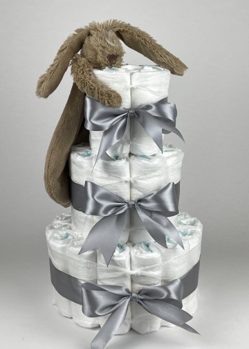 Chouette chouette luiertaart happy horse tuttle konijn richie clay bruin   grijs