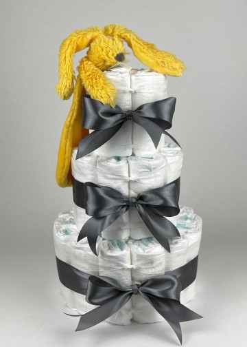 Chouette chouette luiertaart happy horse tuttle konijn richie geel   donker grijs