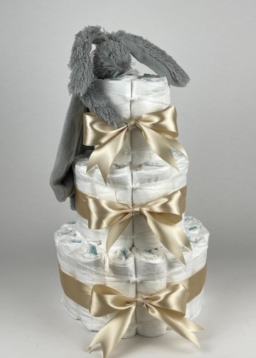 Chouette chouette luiertaart happy horse tuttle konijn richie grey   beige