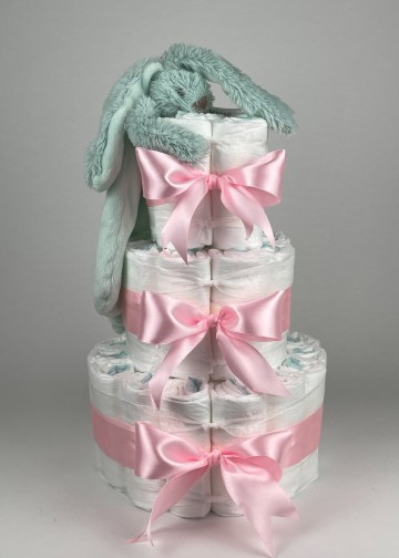 Chouette chouette luiertaart happy horse tuttle konijn richie lagoon   roze