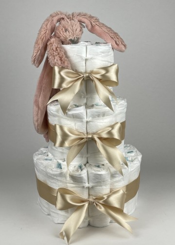 Chouette chouette luiertaart happy horse tuttle konijn richie old pink   beige