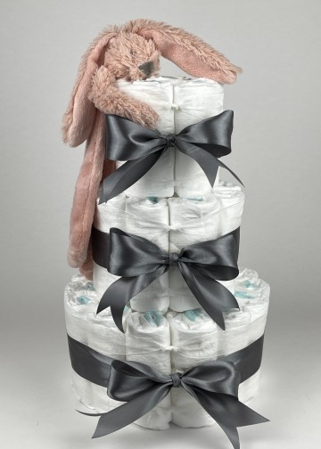 Chouette chouette luiertaart happy horse tuttle konijn richie old pink   donker grijs