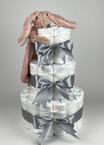 Chouette chouette luiertaart happy horse tuttle konijn richie old pink   grijs