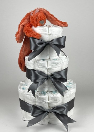 Chouette chouette luiertaart happy horse tuttle konijn richie orange   donker grijs