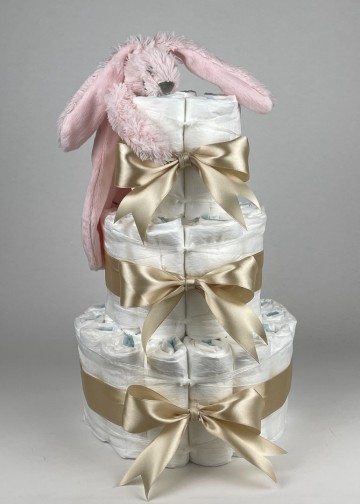 Chouette chouette luiertaart happy horse tuttle konijn richie pink   beige