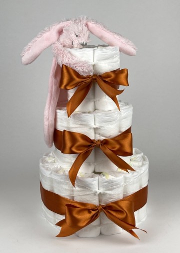 Chouette chouette luiertaart happy horse tuttle konijn richie pink   koper