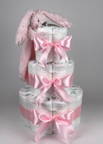 Chouette chouette luiertaart happy horse tuttle konijn richie pink   roze