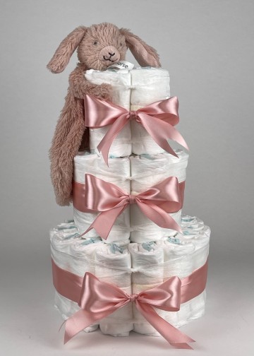 Chouette chouette luiertaart happy horse tuttle konijn rosi donker poeder roze