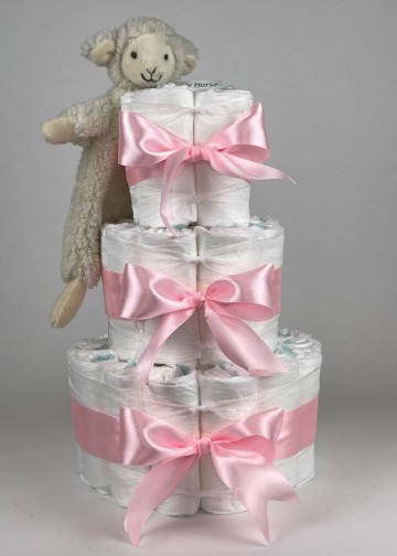 Chouette chouette luiertaart happy horse tuttle lamb leo roze