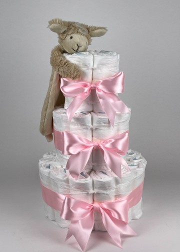 Chouette chouette luiertaart happy horse tuttle lamb livio roze