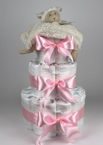 Chouette chouette luiertaart happy horse tuttle lammy beige   roze