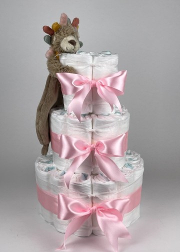 Chouette chouette luiertaart happy horse tuttle leeuw leon roze