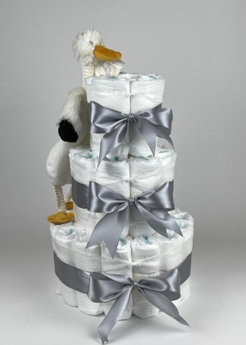 Chouette chouette luiertaart happy horse tuttle stork sky grijs