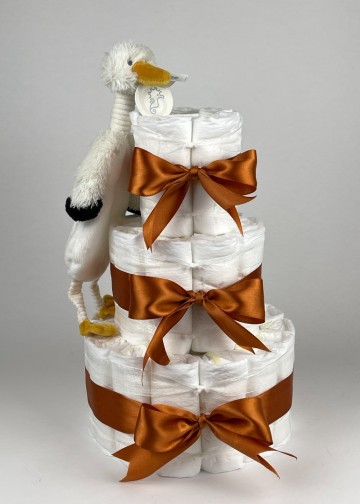 Chouette chouette luiertaart happy horse tuttle stork sky koper