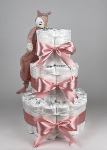 Chouette chouette luiertaart happy horse tuttle talia donker poeder roze